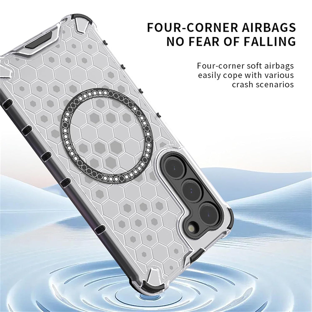 MagSafe Case for Apple iPhone 17, Techsuit, HoneyComb Shield, Black