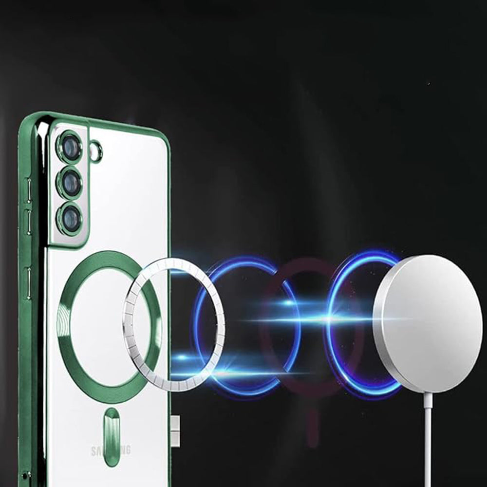 MagSafe Case for Samsung Galaxy A17 4G A175 / A17 5G A176, Techsuit, Luxury Crystal, Silver