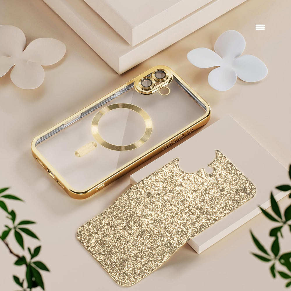 MagSafe Case for Samsung Galaxy A27 5G, Techsuit, Luxury Glitter, Dark Blue