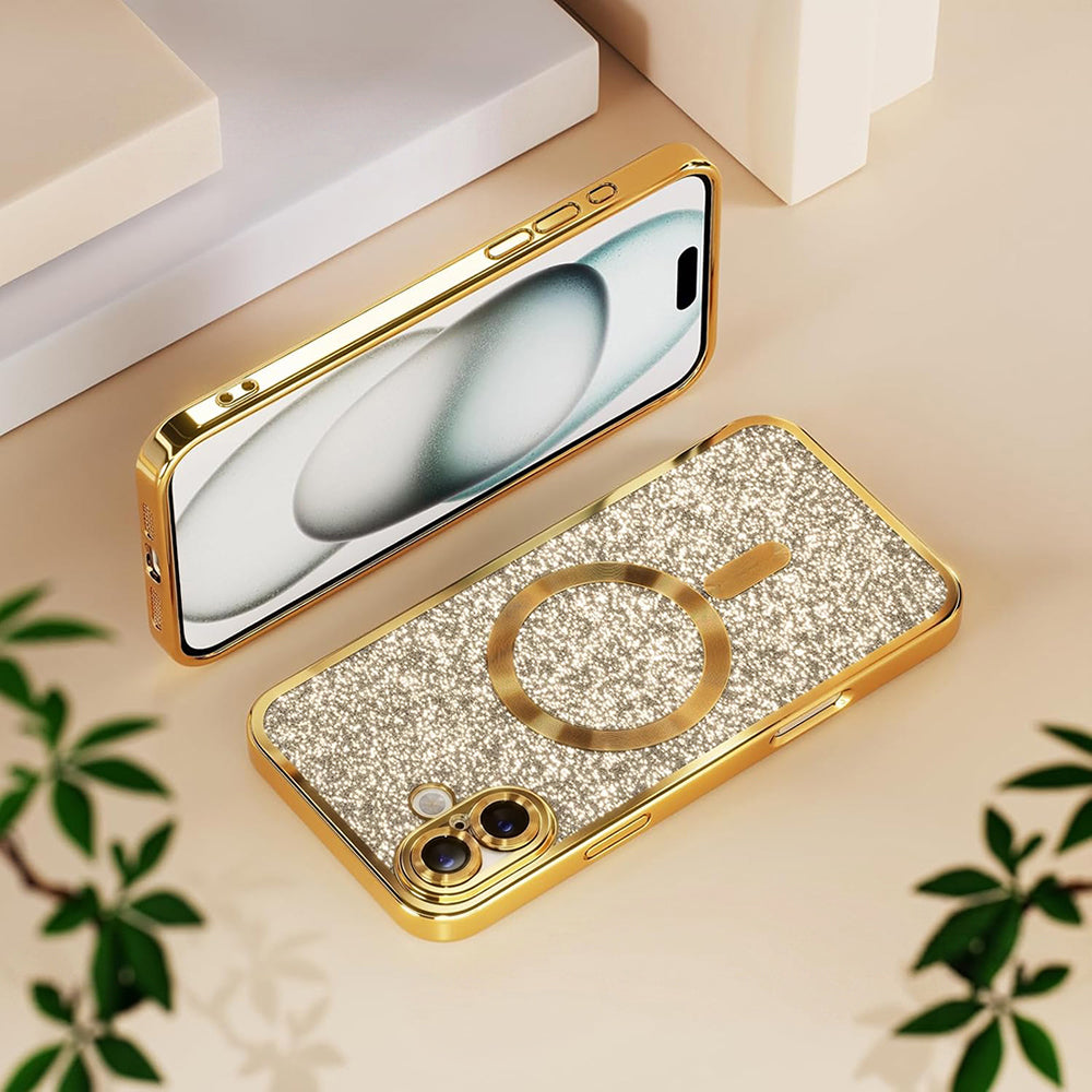 MagSafe Case for Samsung Galaxy A27 5G, Techsuit, Luxury Glitter, Dark Blue