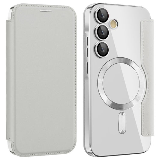 MagSafe Case for Samsung Galaxy A35 5G A356, Techsuit, SmartMag Book, Gray