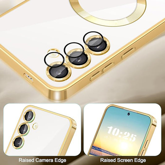 MagSafe Case for Samsung Galaxy S23 S911, Techsuit, Luxury Crystal, Silver