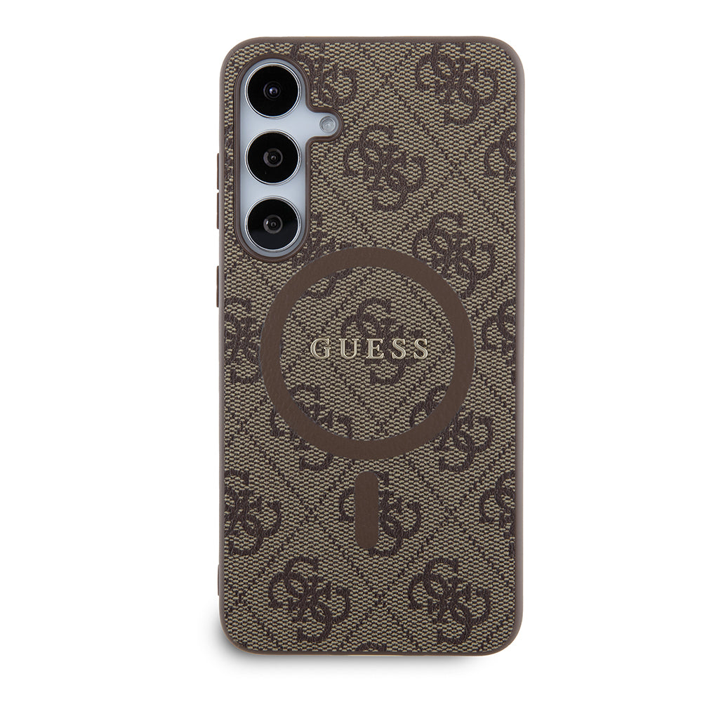 MagSafe Case for Samsung Galaxy S24+ S926, Guess, 4G Collection, Brown