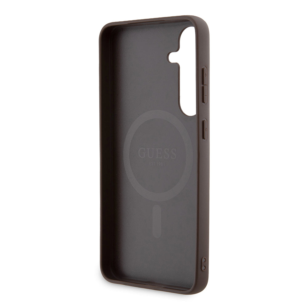MagSafe Case for Samsung Galaxy S24+ S926, Guess, 4G Collection, Brown