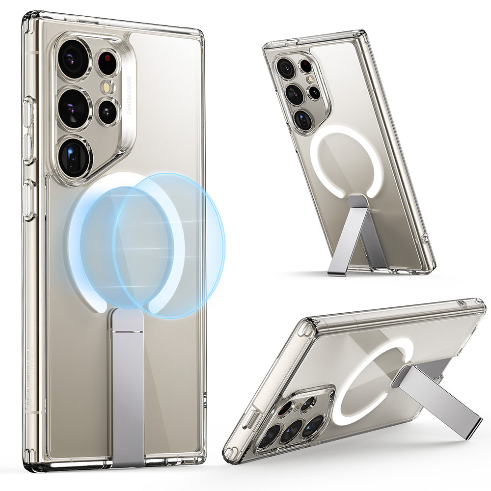 MagSafe Case for Samsung Galaxy S24 Ultra S928, ESR, Boost Flickstand, Transparent
