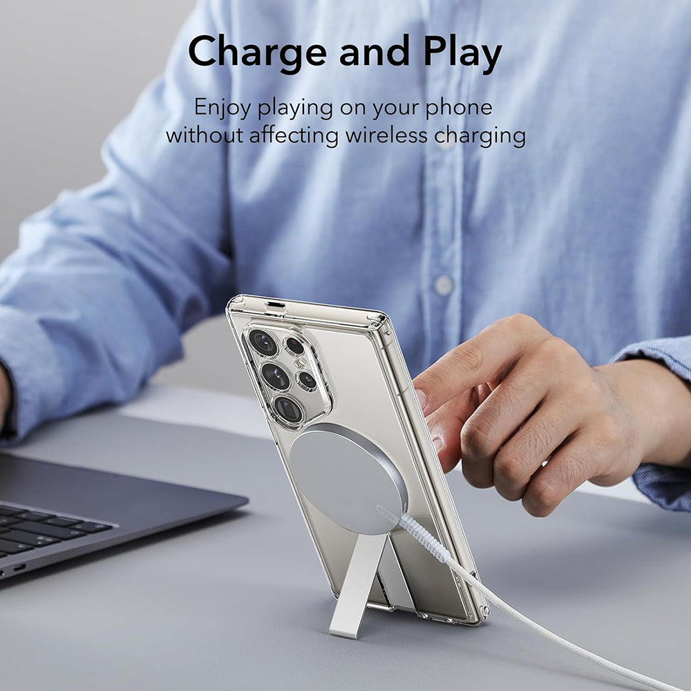 MagSafe Case for Samsung Galaxy S24 Ultra S928, ESR, Boost Flickstand, Transparent