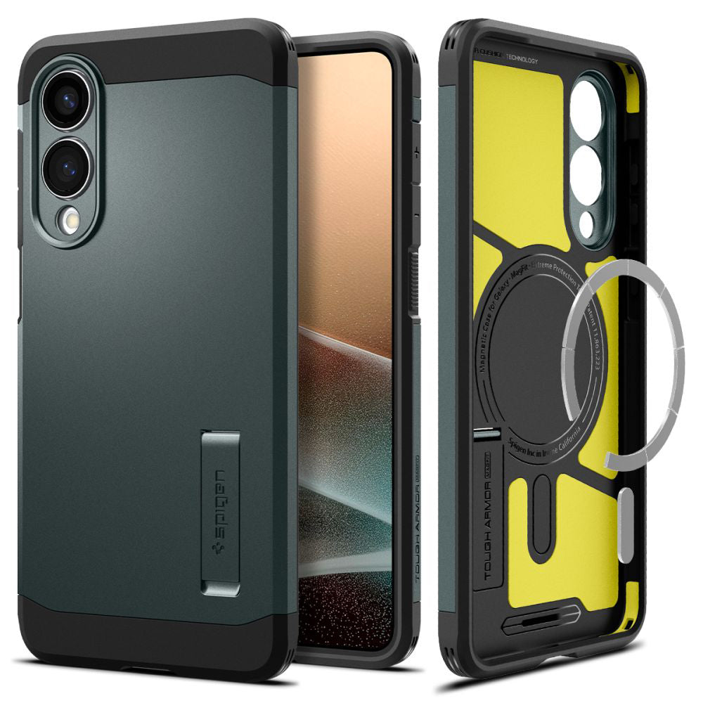 MagSafe Case for Samsung Galaxy S25 Edge S937, Spigen, Tough Armor, Green ACS09424