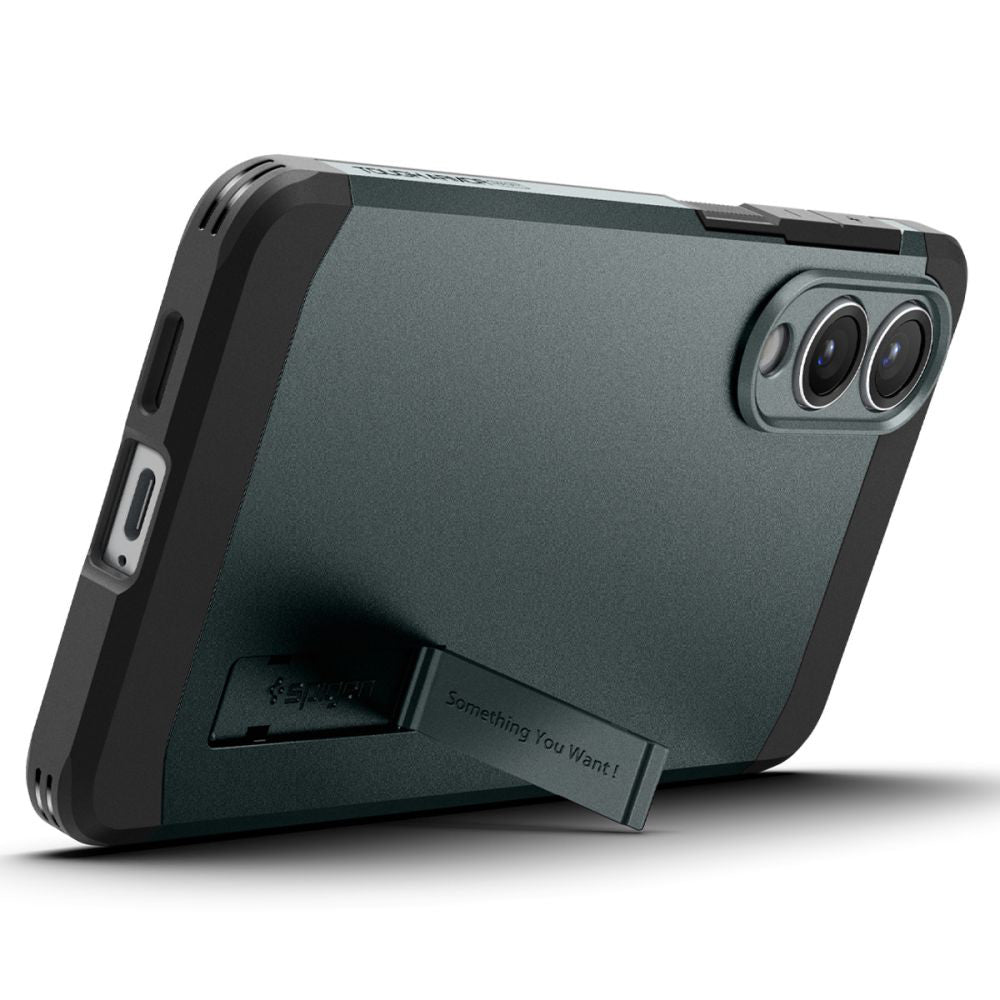 MagSafe Case for Samsung Galaxy S25 Edge S937, Spigen, Tough Armor, Green ACS09424