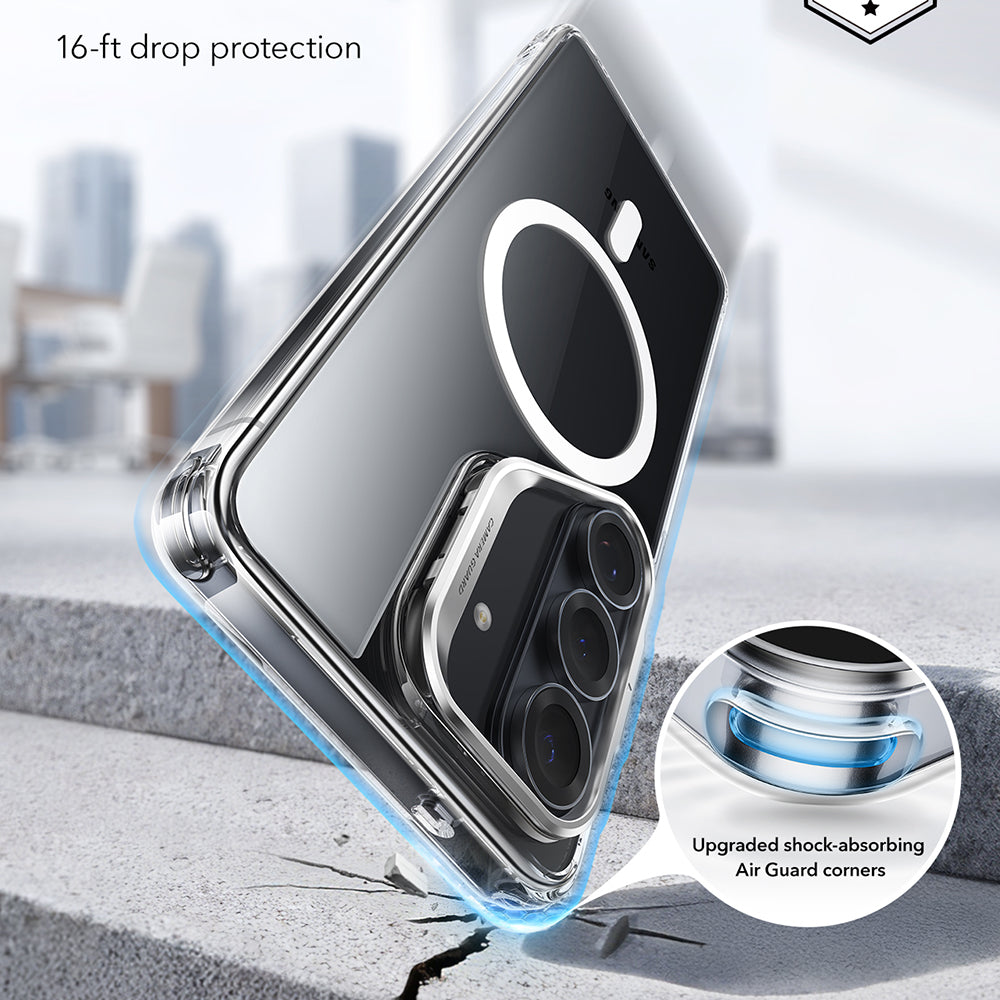 MagSafe Case for Samsung Galaxy S26 S942, ESR, Classic Hybrid Kickstand, Transparent