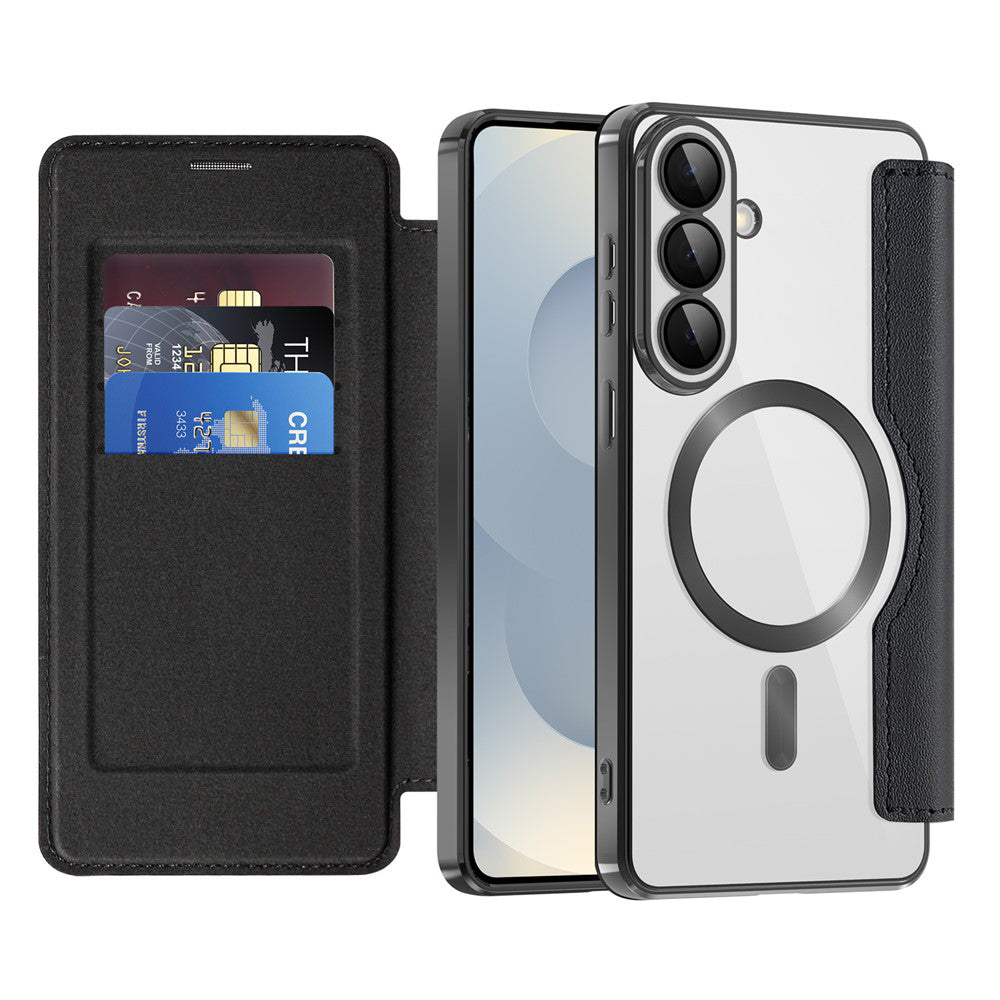 MagSafe Case for Samsung Galaxy S26 S942, Techsuit, SmartMag Book, Black