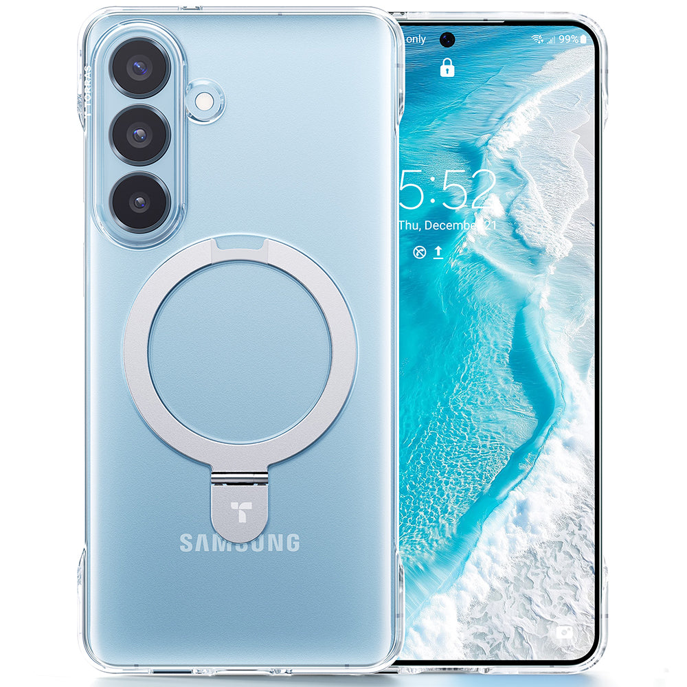 MagSafe Case for Samsung Galaxy S26 S942, Torras, Ostand Slim, Transparent