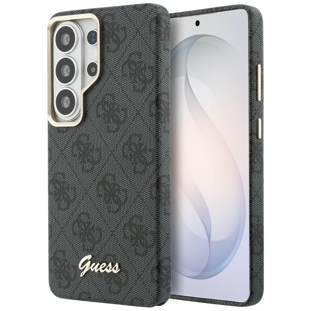 MagSafe Case for Samsung Galaxy S26 Ultra S948, Guess, 4G Script Logo, Black