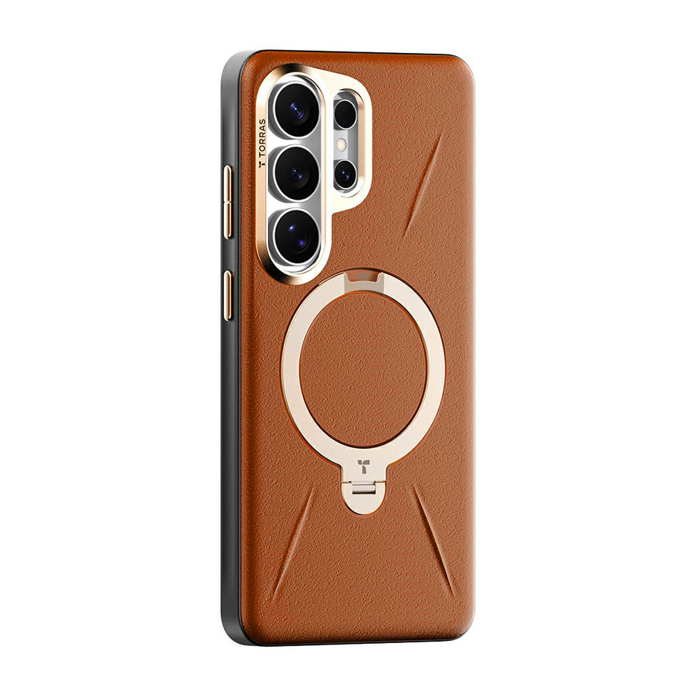 MagSafe Case for Samsung Galaxy S26 Ultra S948, Torras, QPRO Leather, Brown