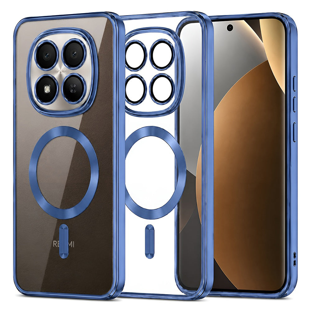 MagSafe Case for Xiaomi Poco M8 Pro / Redmi Note 15 Pro+ 5G, Techsuit, Luxury Crystal, Dark Blue