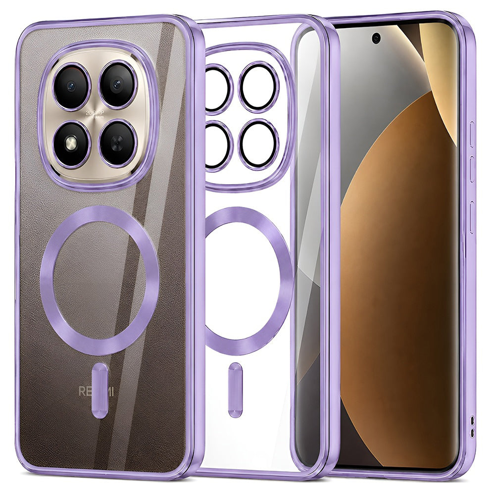 MagSafe Case for Xiaomi Poco M8 Pro / Redmi Note 15 Pro+ 5G, Techsuit, Luxury Crystal, Light Purple