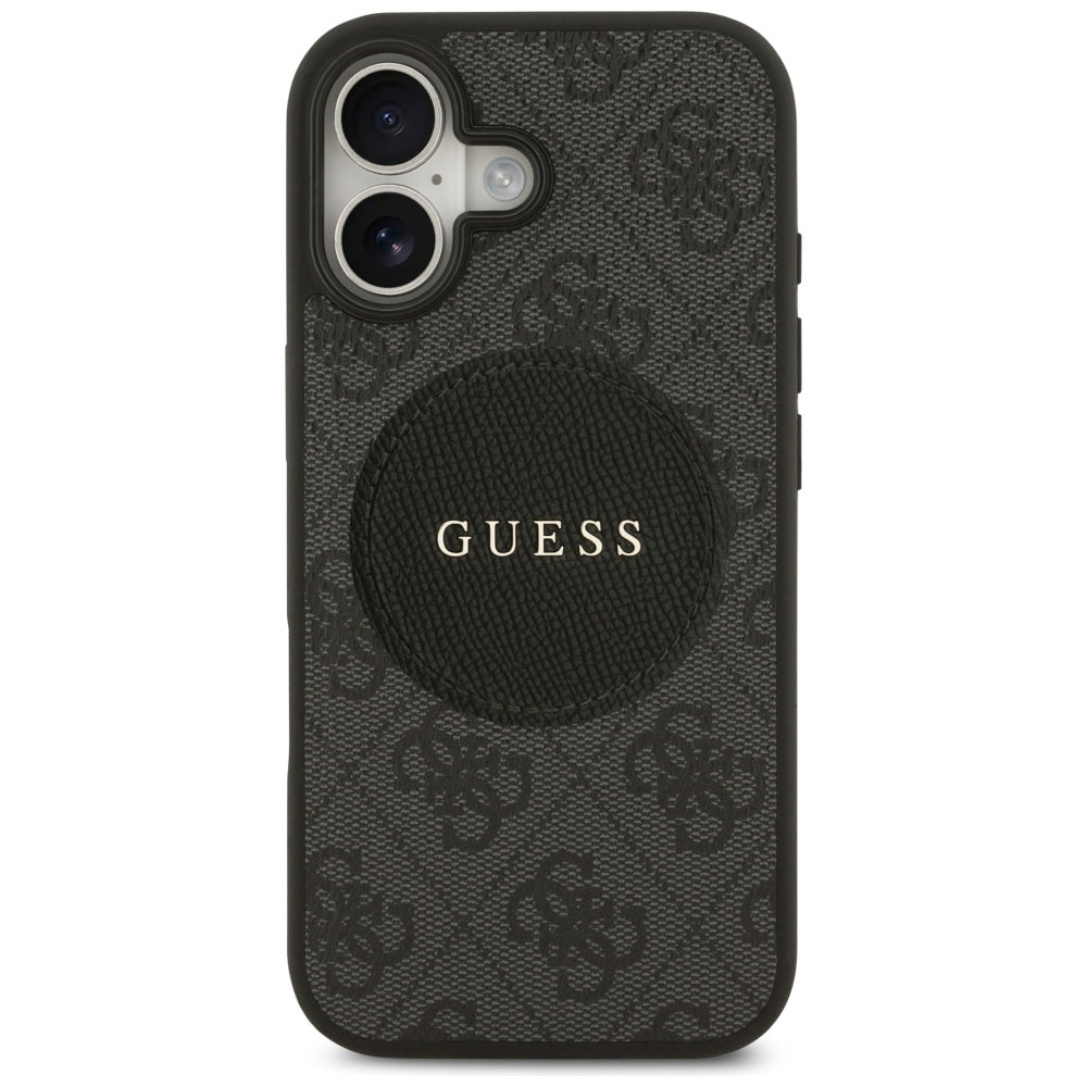 MagSafe Case for Apple iPhone 17, Guess, 4G Circle Classic Logo, Black