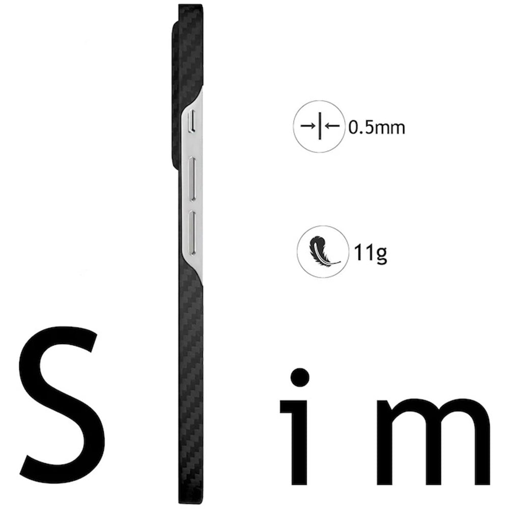MagSafe Case for Apple iPhone 17 Pro, Techsuit Aramid Fiber, Black