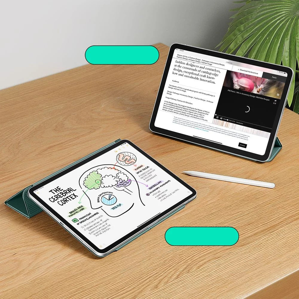 Case for Apple iPad Air 13 (2025) / Air 13 (2024) / Pro 12.9 (2022) / Pro 12.9 (2021) / Pro 12.9 (2020), ESR, Rebound, Satin Green