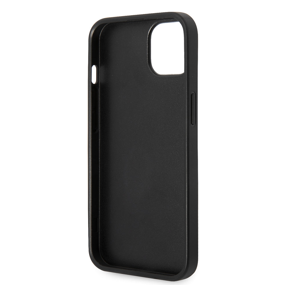 Case for Apple iPhone 14 Plus, Karl Lagerfeld, Saffiano Karl's Head, Silver