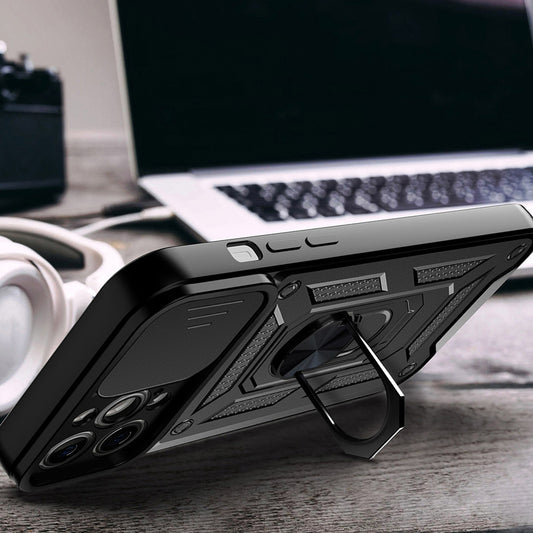 Case for Apple iPhone 14 Pro, Techsuit, CamShield, Black