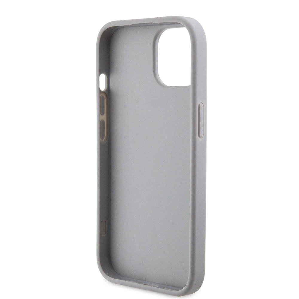 Case for Apple iPhone 15, Guess, Strass Metal Logo, Silver