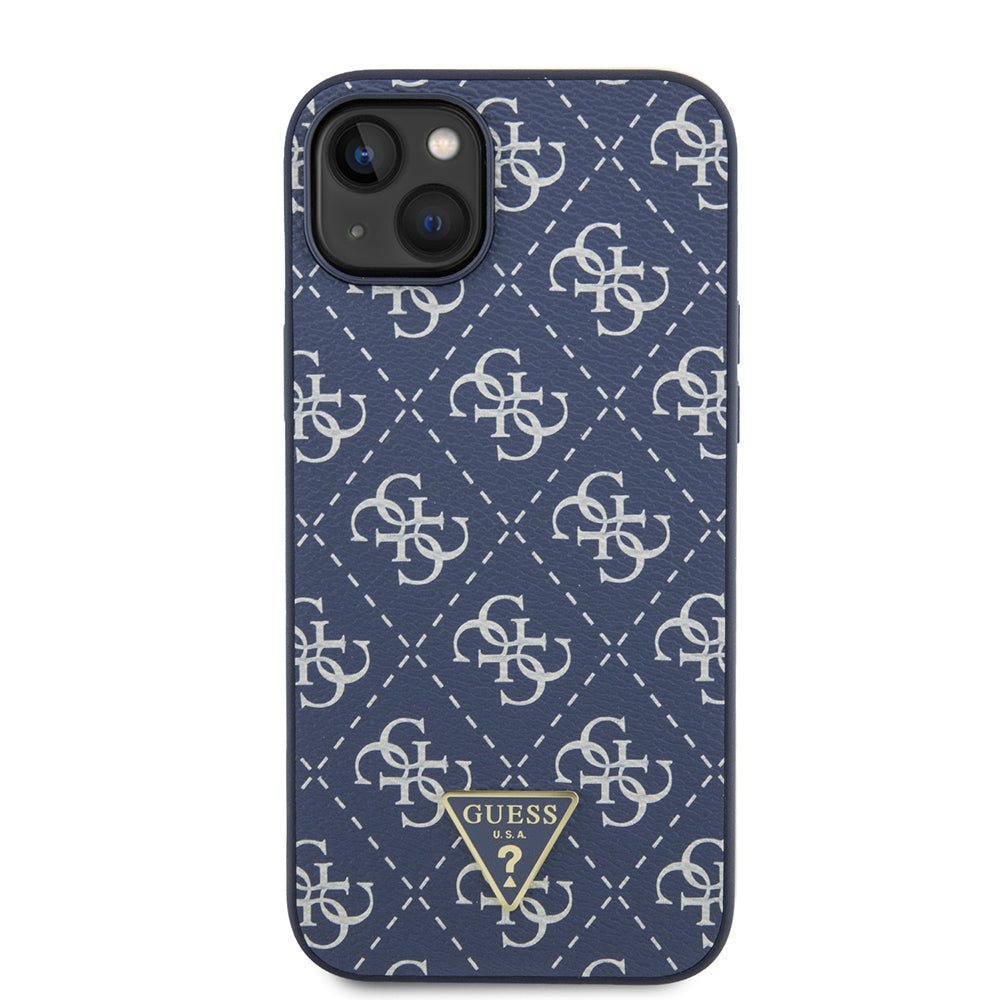 Case for Apple iPhone 15 Plus, Guess, 4G Triangle Logo, Blue