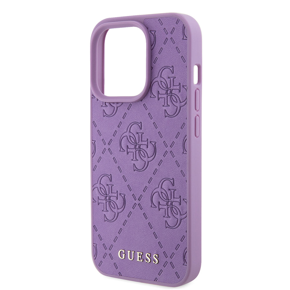 Case for Apple iPhone 15 Pro, Guess, 4G Stamped, Light Purple