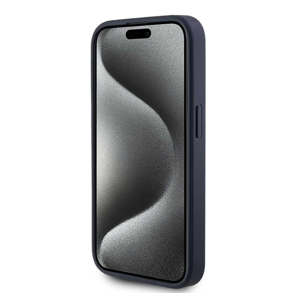 Case for Apple iPhone 15 Pro, Guess, 4G Triangle Logo, Blue