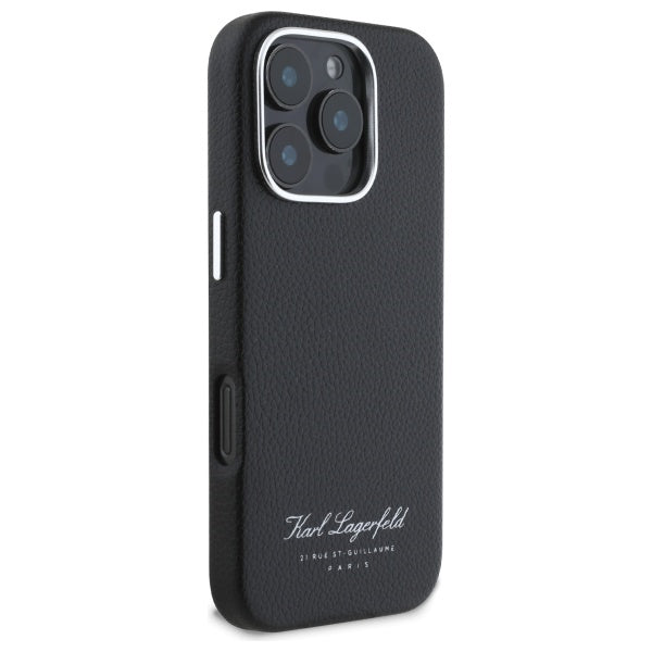 Case for Apple iPhone 16 Pro, Karl Lagerfeld, RSG, Black