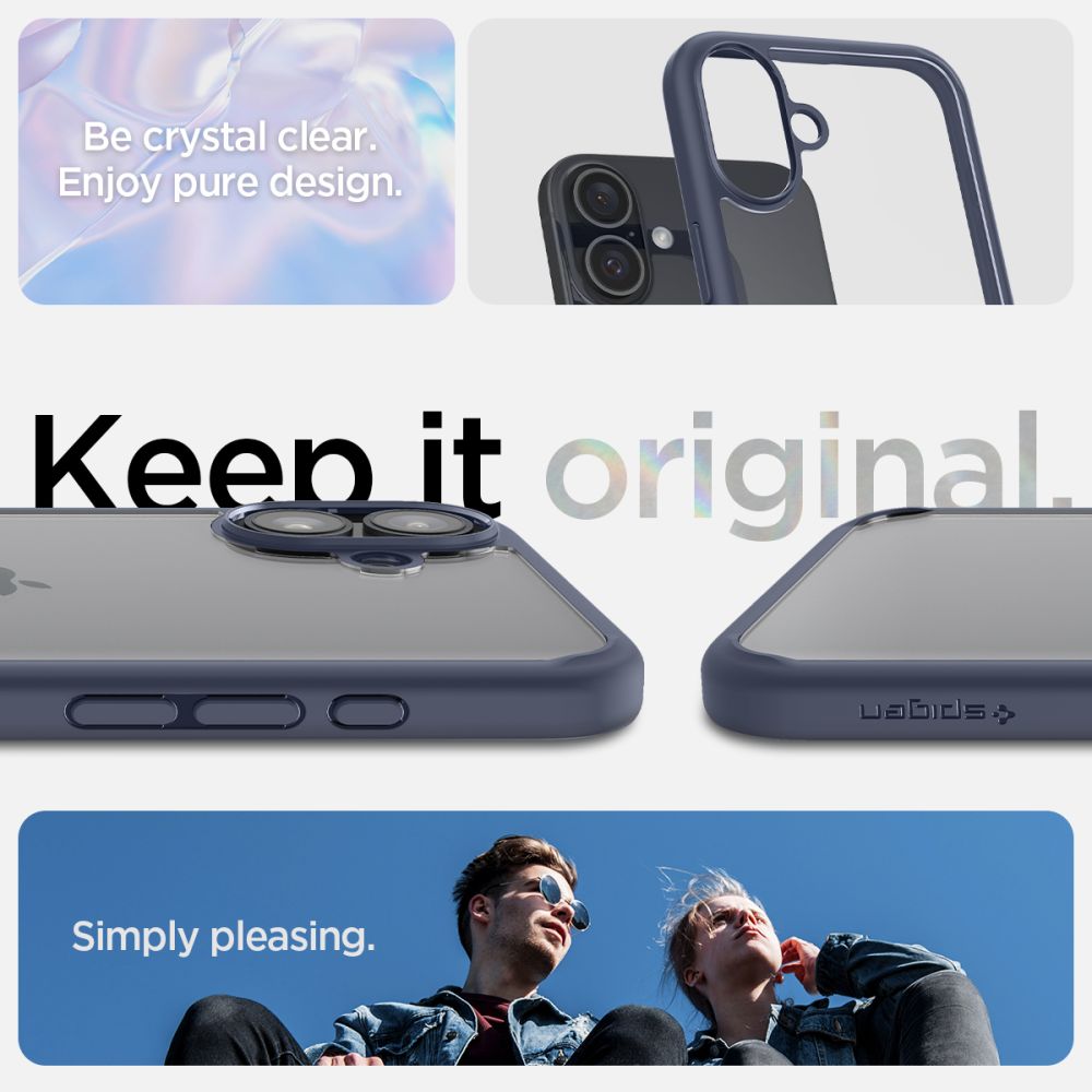 Case for Apple iPhone 16, Spigen, Ultra Hybrid, Navy Blue