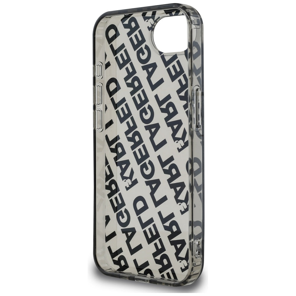 Case for Apple iPhone 17e / 16e, Karl Lagerfeld, IML Luxury Silver Fullover Logo, Silver