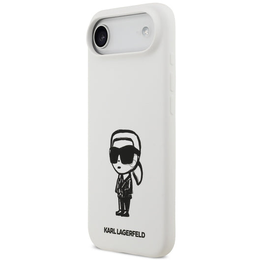 Case for Apple iPhone 17 Air, Karl Lagerfeld, Sketch and Logo Karl, White
