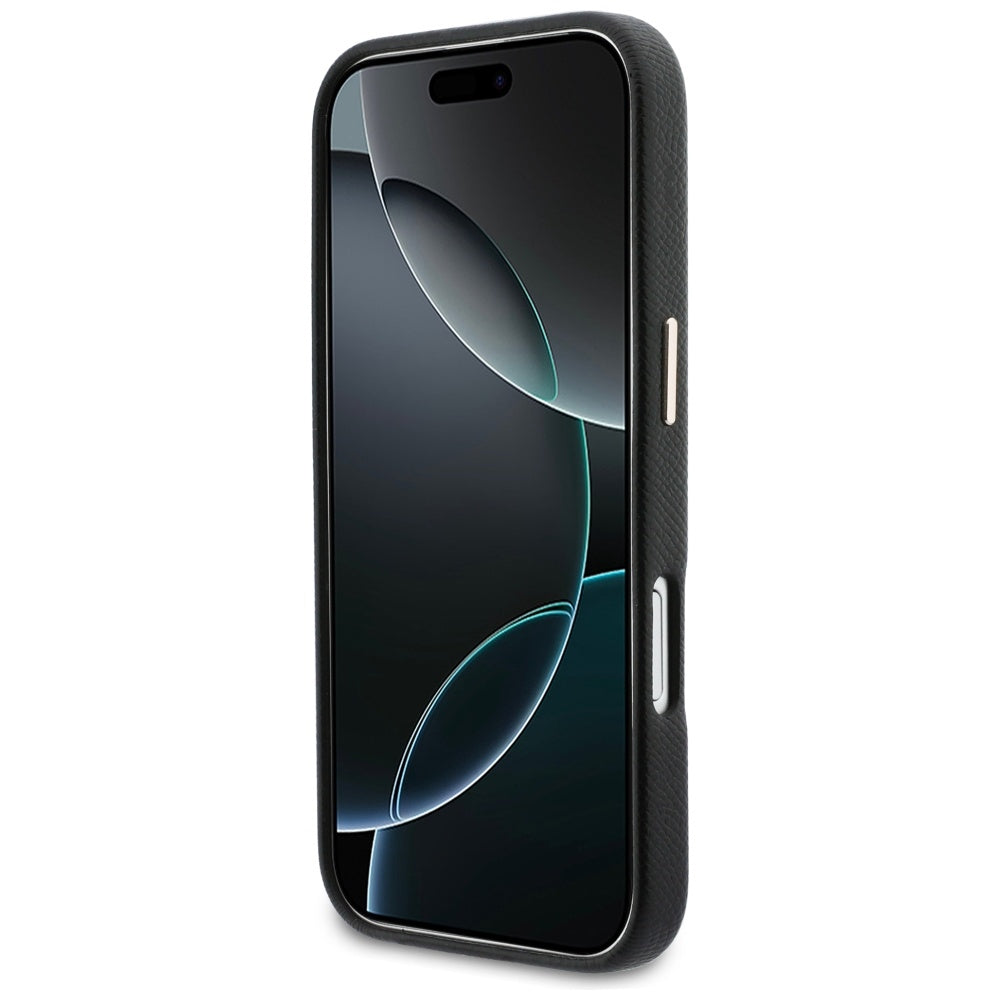 Case for Apple iPhone 17, Guess, Resin Logo, Black