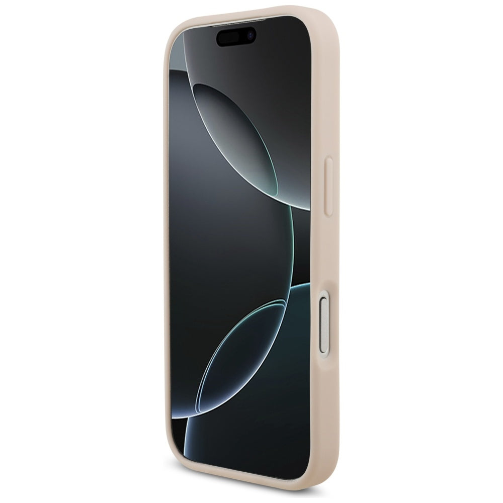 Case for Apple iPhone 17 Pro, Guess, 4G Grained Big and Classic Logo, Pink