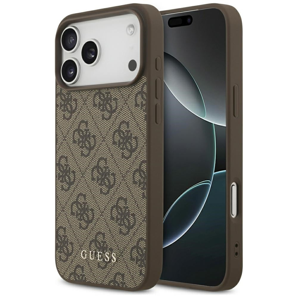Case for Apple iPhone 17 Pro Max, Guess, 4G Classic, Brown