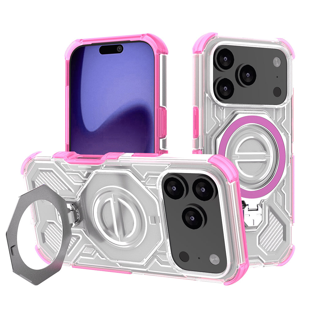 Case for Apple iPhone 17 Pro, Techsuit, Carbon Shield Pro, Pink