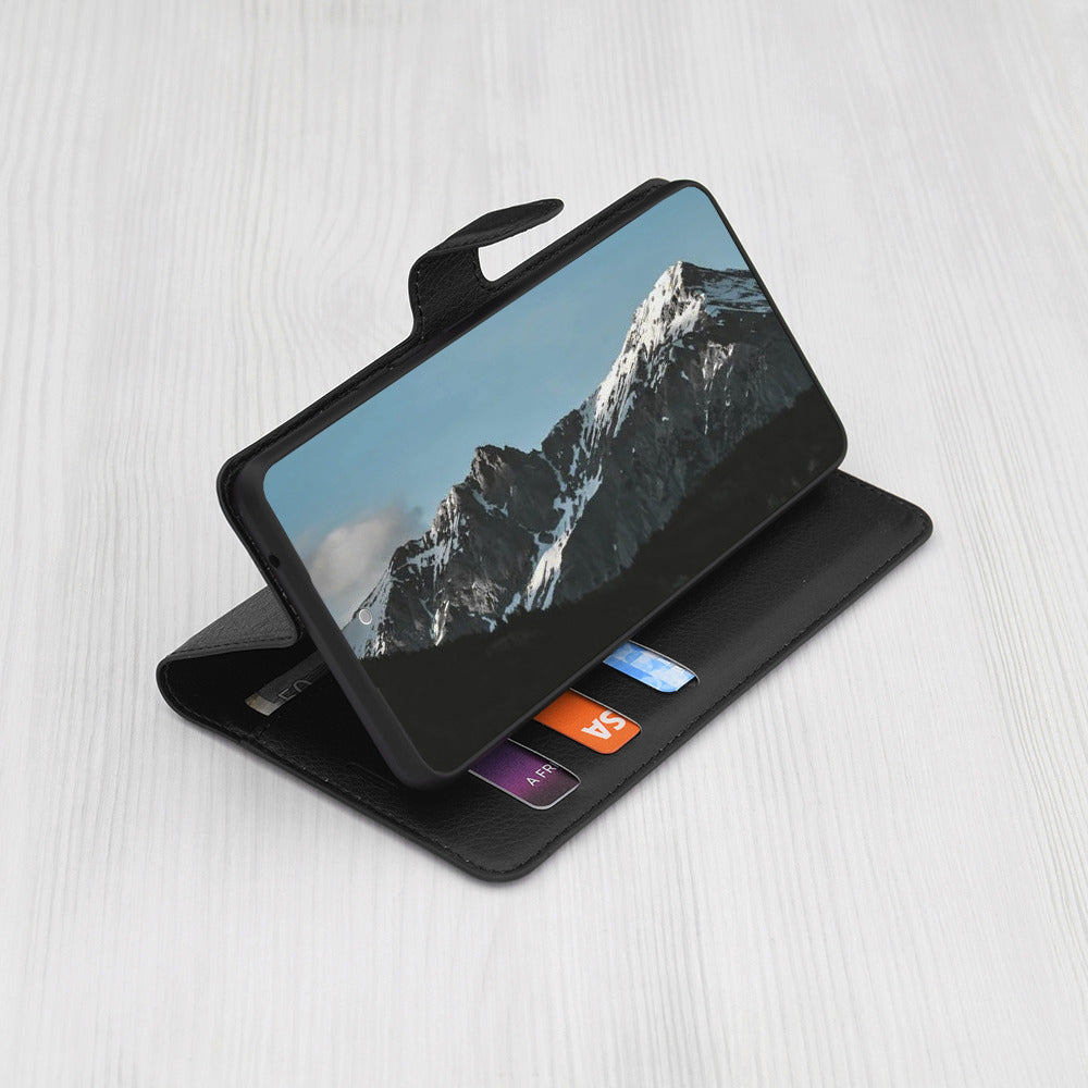 Case for Apple iPhone 17 Pro, Techsuit, Leather Folio, Black