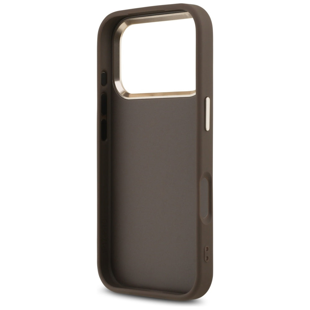 Case for Apple iPhone 18 Pro / 17 Pro, Guess, 4G Big Classic Logo, Brown