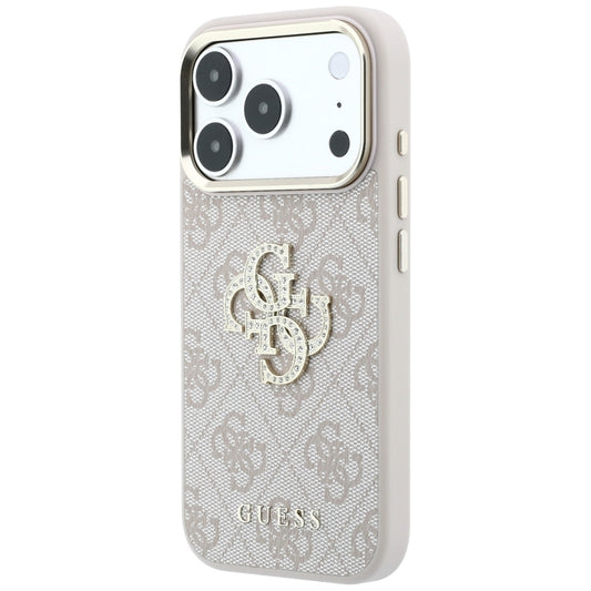 Case for Apple iPhone 18 Pro / 17 Pro, Guess, 4G Big Strass Logo, Pink
