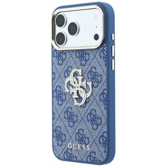 Case for Apple iPhone 18 Pro Max / 17 Pro Max, Guess, 4G Big Strass Logo, Blue