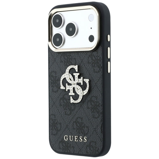 Case for Apple iPhone 18 Pro Max / 17 Pro Max, Guess, 4G Big Strass Logo, Black