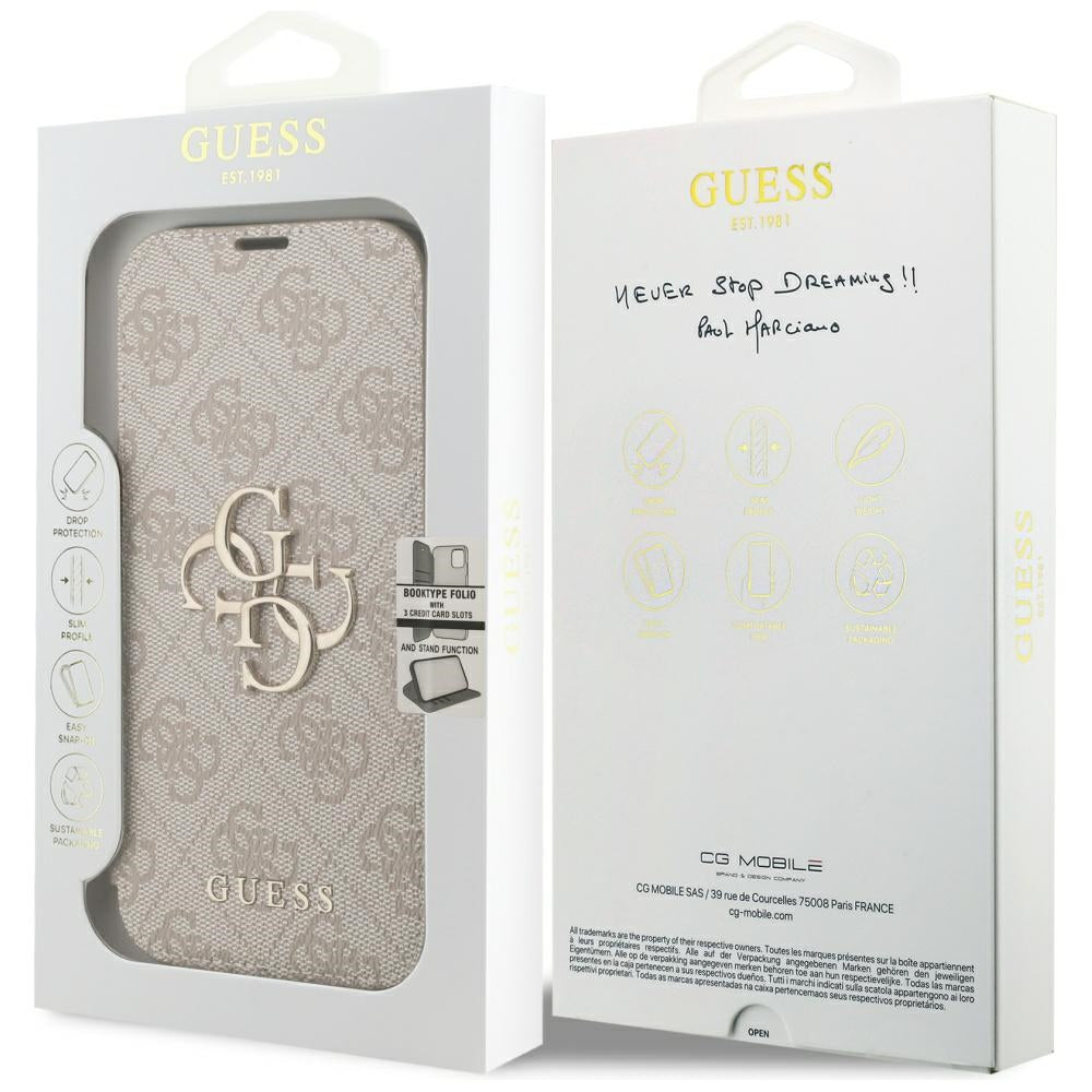 Case for Apple iPhone 18 Pro Max / 17 Pro Max, Guess, 4G Metal Logo, Pink