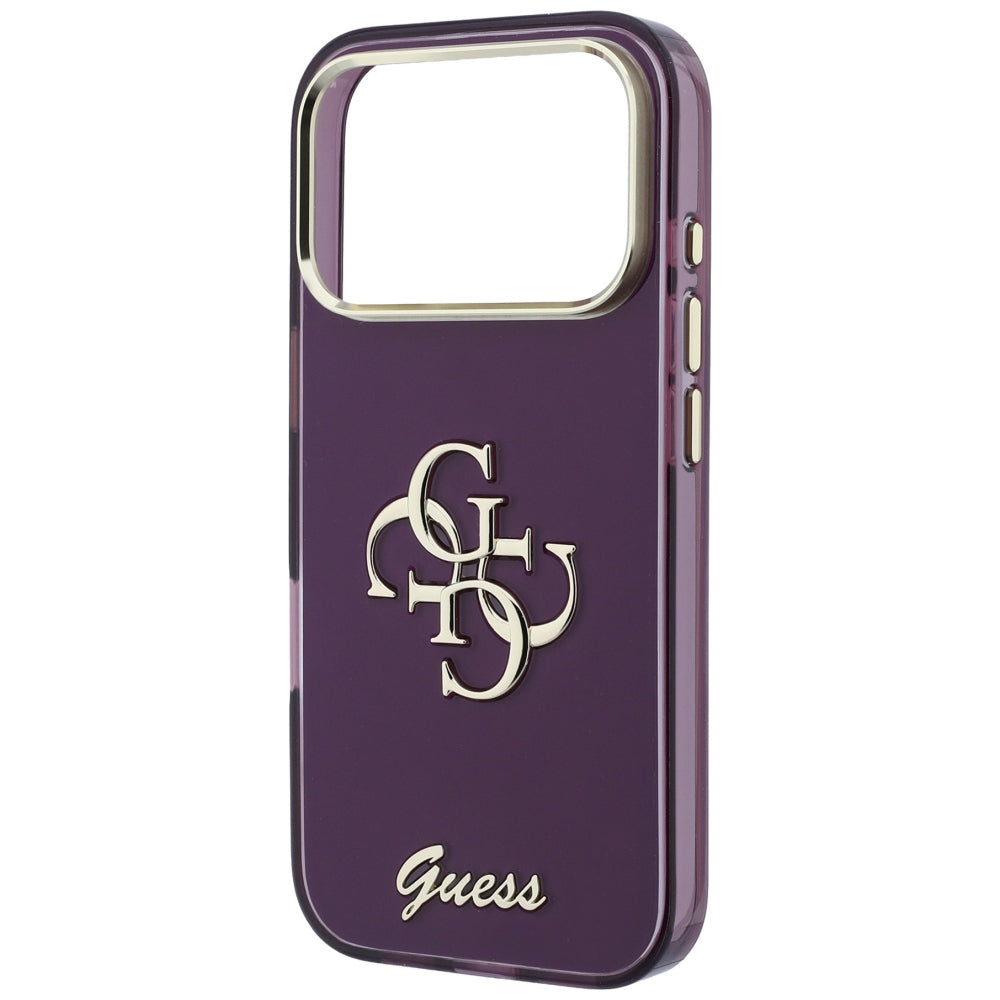 Case for Apple iPhone 18 Pro Max / 17 Pro Max, Guess, IML 4G Metal Script, Burgundy
