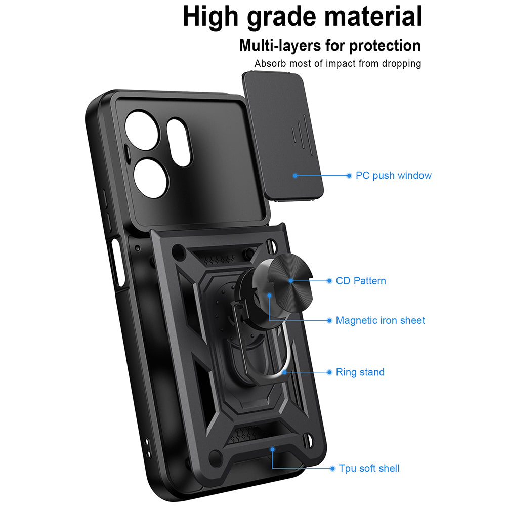 Case for Honor 600 Smart, Techsuit, CamShield, Blue
