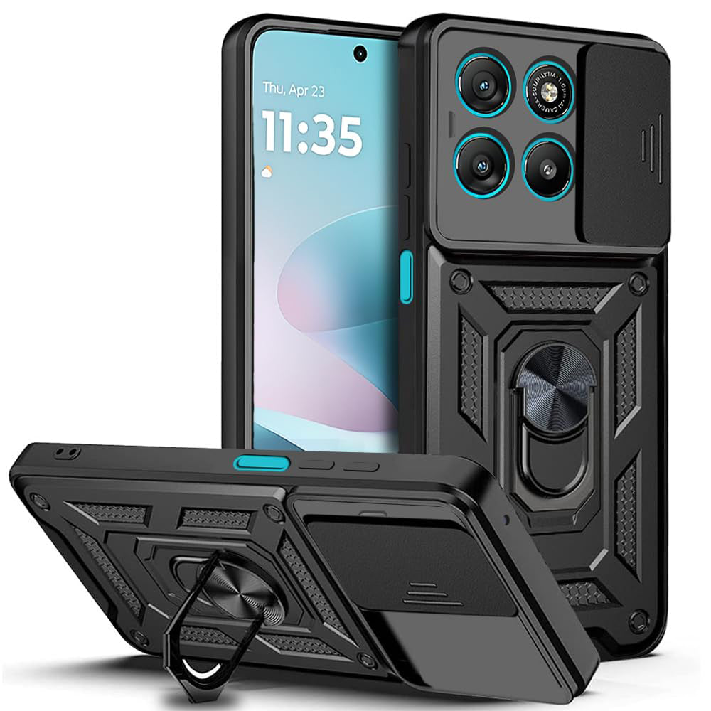 Case for Motorola Moto G67 Power / G57 Power, Techsuit, CamShield, Black
