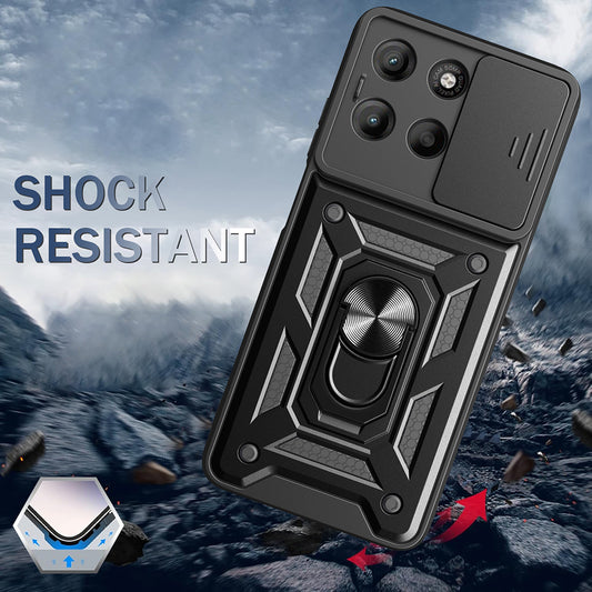 Case for Motorola Moto G77 / G67, Techsuit, CamShield, Blue