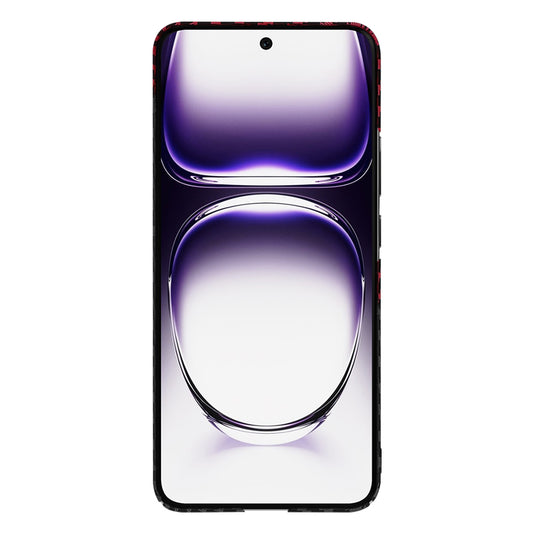 Case for Oppo Reno12, Techsuit, Carbonite FiberShell, Black Red