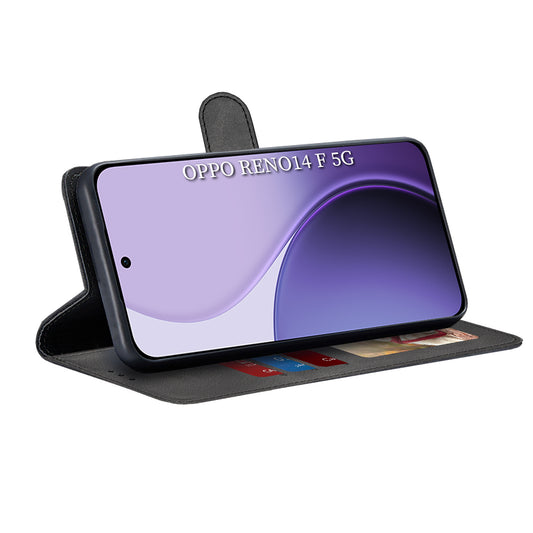 Case for Oppo Reno14 FS 5G / Reno14 F, Techsuit, Diary Book, Black