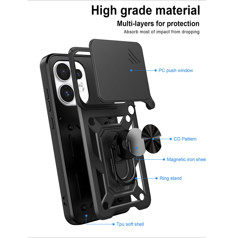 Case for Oppo Reno16 / Reno16 Pro, Techsuit, CamShield, Rose Gold