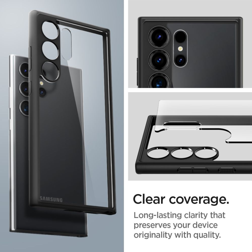 Case for Samsung Galaxy S24 Ultra S928, Spigen, Ultra Hybrid, Matte Black ACS07295